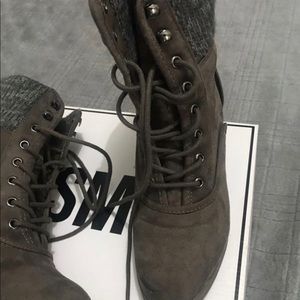 Gray booties
